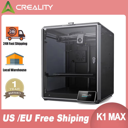 Creality K1 Max 3D Printer 600Mm/S High-Speed 3D Printers with Auto Leveling Dual Cooling Smart AI Function K1 Max -Speed 3D